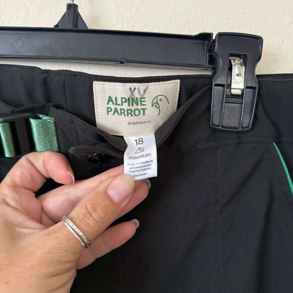Alpine Parrot Womens 'Ponderosa Pants'  Black/Green Quick-Dry Size 18 - Picture 3 of 6